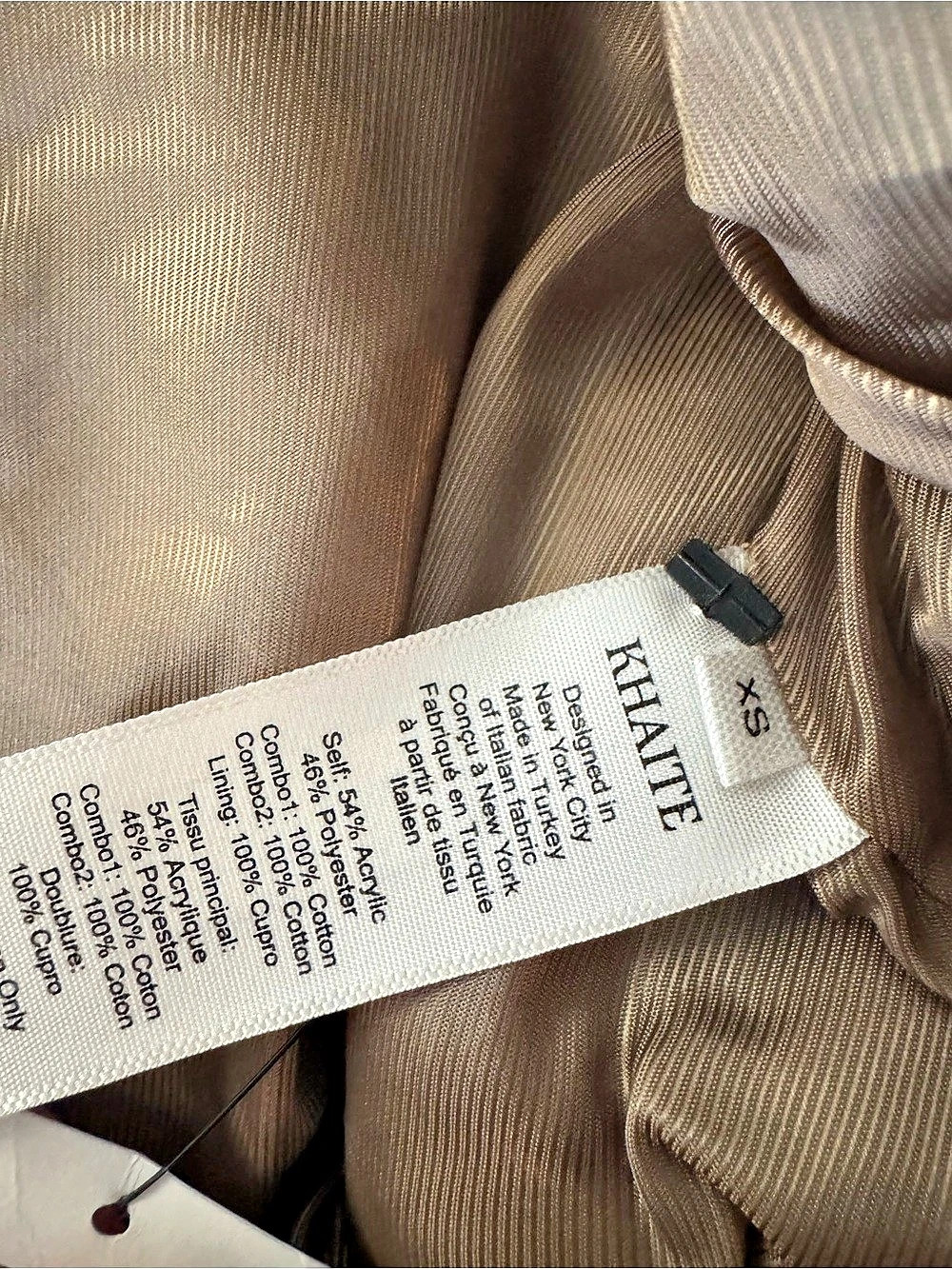 KHAITE Cropped Teddy Sherpa Fleece Zip Jacket Camel Brown XS - Picture 5 of 6